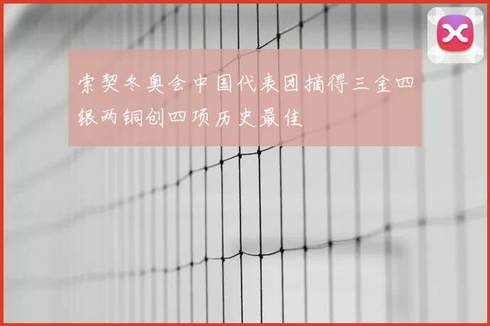 索契冬奥会中国代表团摘得三金四银两铜创四项历史最佳